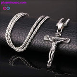 Plus Minus Co Religious Jesus Cross Necklace for Men 2019 New Fashion Gold, view 6