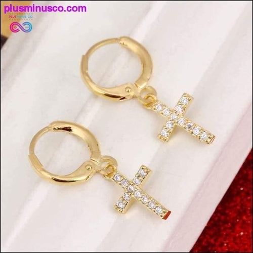 Plus Minus Co Jesus Stone Earrings Jewelry Crucifix Christian Ornaments