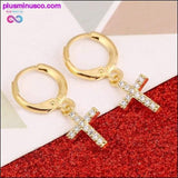 Plus Minus Co Jesus Stone Earrings Jewelry Crucifix Christian Ornaments, view 3
