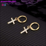 Plus Minus Co Jesus Stone Earrings Jewelry Crucifix Christian Ornaments, view 4