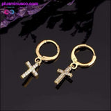Plus Minus Co Jesus Stone Earrings Jewelry Crucifix Christian Ornaments, view 5