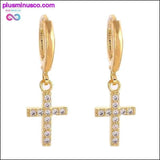 Plus Minus Co Jesus Stone Earrings Jewelry Crucifix Christian Ornaments, view 6