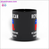 Plus Minus Co Republican Because Not Everyone Can Be On Welfare Black Mugs, view 4