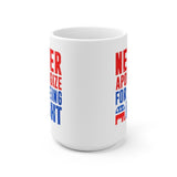 Plus Minus Co Republican Gifts, Republican Elephant Mug, Never Apologize For Being Right, Gift For Republican, Republican Dad, Conservative Patriot Mug, view 4