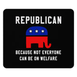 Plus Minus Co Republican Mouse Pad, Elephant, Politics, Political, Desk Accessories, Square Mouse Pad, Personalized Customized Mouse Pad, view 2