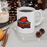 Plus Minus Co Respect the Commish, 15 oz. Black Mug, Fantasy Football Commissioner Accent Mug, fantasy football queen, Ceramic Mug 11oz,, view 2