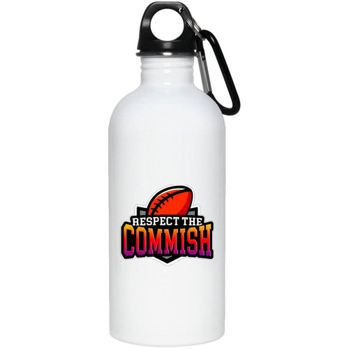 Plus Minus Co Respect the Commish 20 oz. Stainless Steel Water Bottle