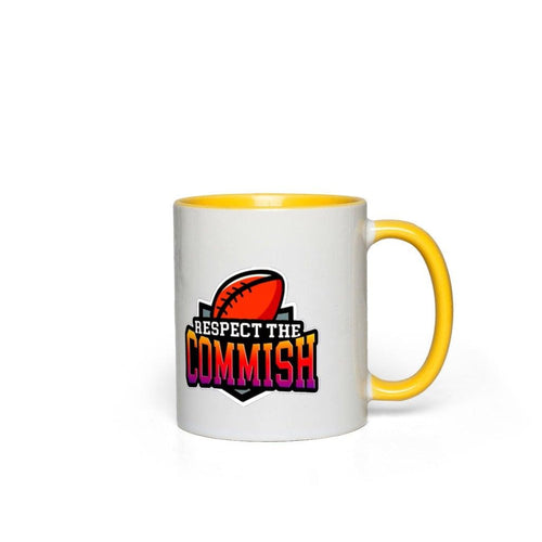 Plus Minus Co Respect The Commish Accent Mugs,American Football Mug - Football Fan Gift - Football Mug - Football Season Gift - Game On
