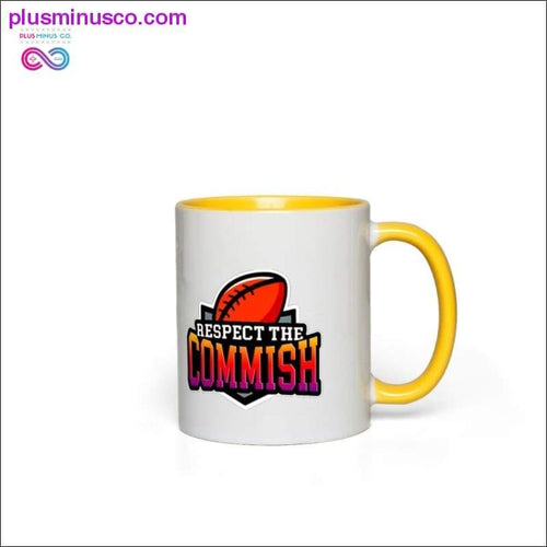 Plus Minus Co Respect the Commish Accent Mugs