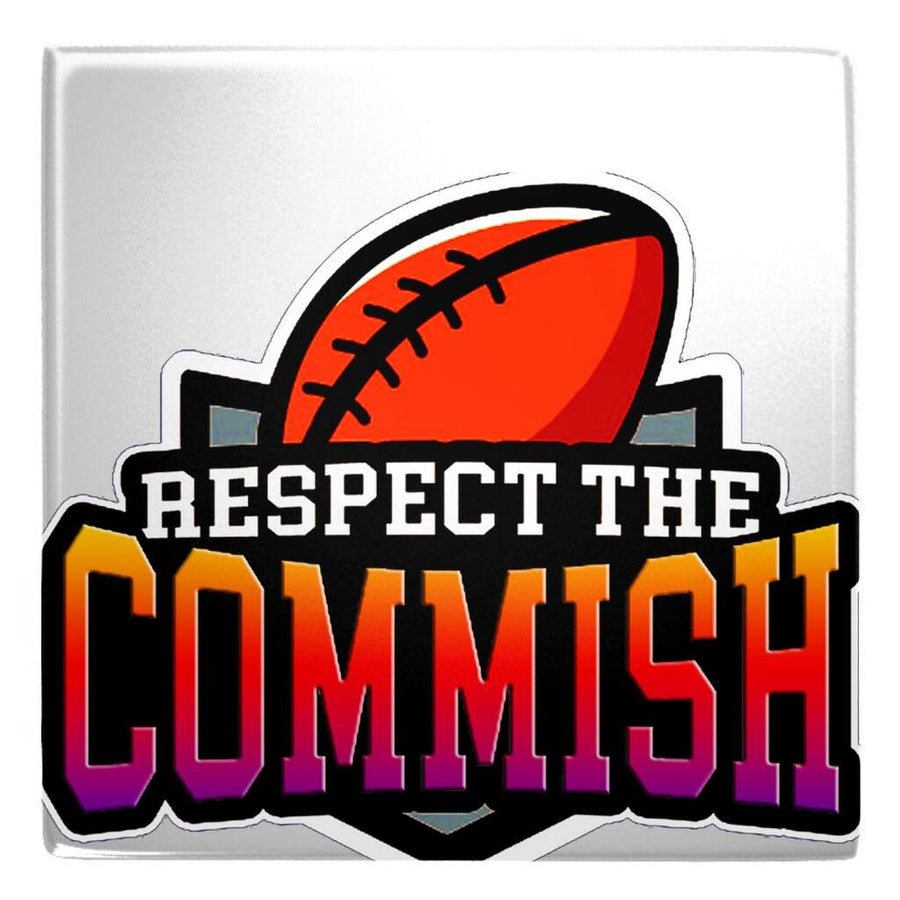 Plus Minus Co Respect the commish, Fall Design Metal Magnets, Ref magnets, assorted design metal magnets, fridge magnets, kitchen decor