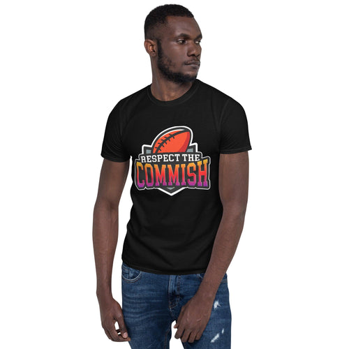 Plus Minus Co Respect The Commish T-Shirt, Football Tshirt, Football Gift For Men, Fantasy Football Tee Shirt, Commissioner Shirt,Fantasy Football Draft