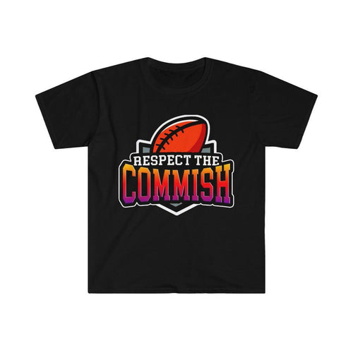 Plus Minus Co Respect The Commish T-Shirt, Football Tshirt, Football Gift For Men, Fantasy Football Tee Shirt, Commissioner Shirt,Fantasy Football Draft