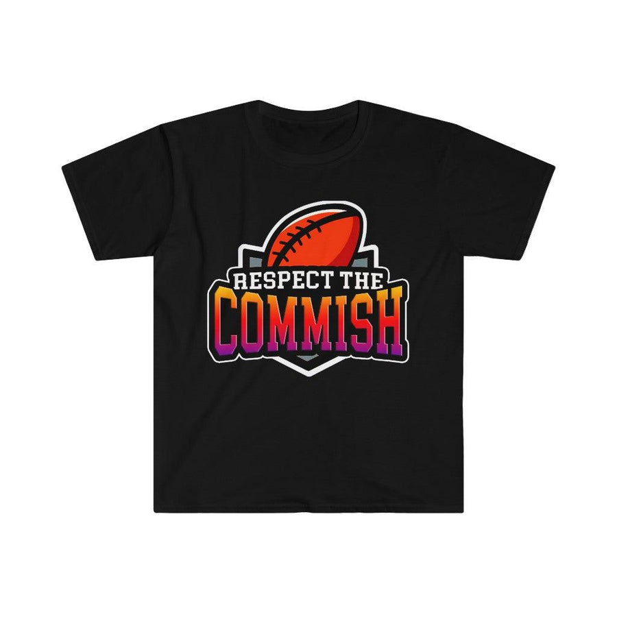 Plus Minus Co Respect The Commish T-Shirt, Football Tshirt, Football Gift For Men, Fantasy Football Tee Shirt, Commissioner Shirt,Fantasy Football Draft