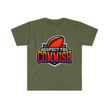 Plus Minus Co Respect The Commish T-Shirt, Football Tshirt, Football Gift For Men, Fantasy Football Tee Shirt, Commissioner Shirt,Fantasy Football Draft, view 3