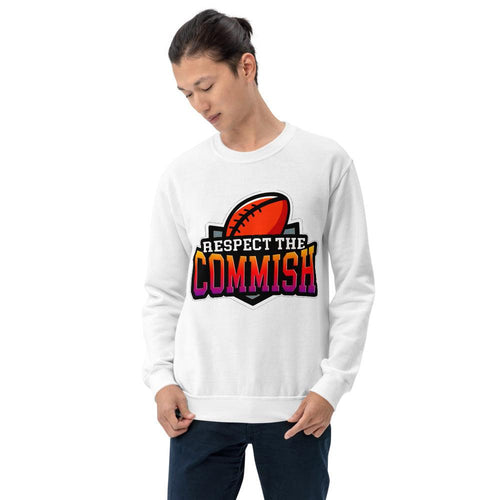 Plus Minus Co Respect the Commish Unisex|| Fantasy Football Commissioner || NFL Football  Commissioner Unisex Sweatshirt