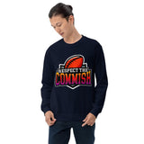 Plus Minus Co Respect the Commish Unisex|| Fantasy Football Commissioner || NFL Football Commissioner Unisex Sweatshirt, view 4