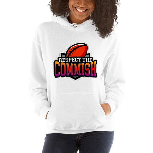 Plus Minus Co Respect the Commish Unisex Hoodie  || Fantasy Football Commissioner ||  Football Gift Men , Fantasy Football,  Commission Funny Commish,