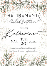 Plus Minus Co Retirement Party Invitation, Retirement celeberation Invitation Flyer, digital download, Card Template, digital editable Canva Template, view 4