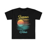 Plus Minus Co Retro Cool Vintage Summer Vibes Novelty Shirts T-Shirt Summer Vintage Retro Vibes Shirt Sunshine Tropical Summer Vibes Vacation TShirt, view 2
