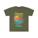Plus Minus Co Retro Cool Vintage Summer Vibes Novelty Shirts T-Shirt Summer Vintage Retro Vibes Shirt Sunshine Tropical Summer Vibes Vacation TShirt, view 6