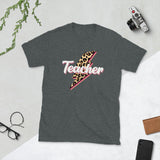 Plus Minus Co Retro Groovy Hippies Teacher Back To School Funny Gift T-Shirt, view 3