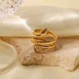 Plus Minus Co Retro style ring snake shaped ring women's ring fashionable temperament bracelet, view 3