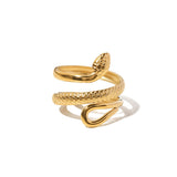 Plus Minus Co Retro style ring snake shaped ring women's ring fashionable temperament bracelet, view 5