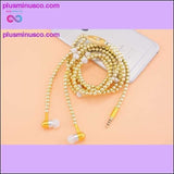 Plus Minus Co Rhinestone Jewelry Pearl Necklace Earphones With Mic Beads, view 3