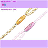 Plus Minus Co Rhinestone Jewelry Pearl Necklace Earphones With Mic Beads, view 5