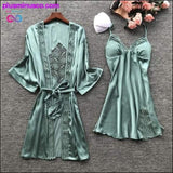 Plus Minus Co Robe & Gown Sets Sexy Lace Sleep Lounge Pijama, view 4