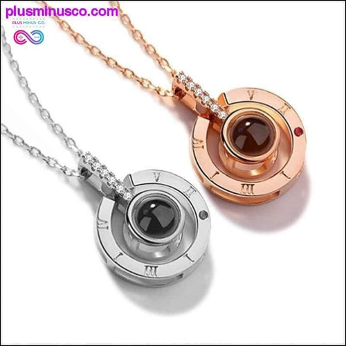 Plus Minus Co Rose Gold & Silver 100 Languages I Love You Projection