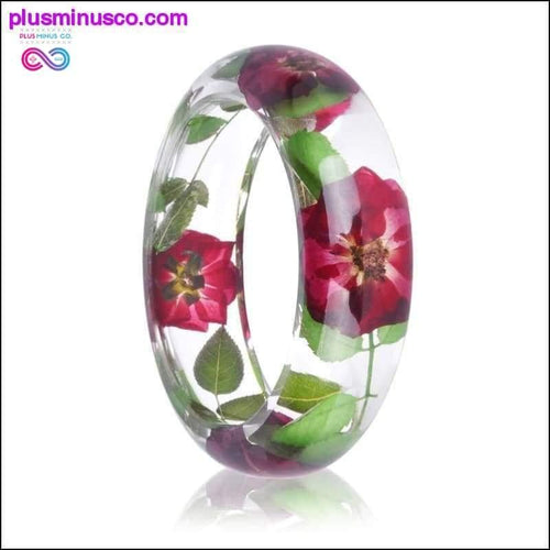 Plus Minus Co Rose Resin Bangle Bracelet Gift For Mother Bracelet Model