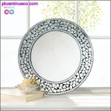 Plus Minus Co Round Mosaic Wall Mirror || PlusMinusco.Com, view 2