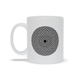 Plus Minus Co Sacred Geometry, Torus. Yantra Hypnotic Eye Mugs, sacred geometry art, view 4