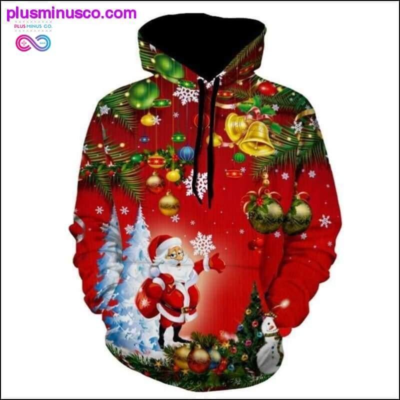 Plus Minus Co Santa Christmas Tree Jingle Bells Christmas Hoodie 3D