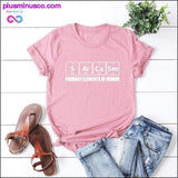 Plus Minus Co Sarcasm Letter Print T-shirt Largre Size Casual Summer Short, view 2