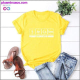 Plus Minus Co Sarcasm Letter Print T-shirt Largre Size Casual Summer Short, view 3