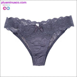 Plus Minus Co Satin Lace Sexy Women's Underwear Low Waist Transparent, view 3