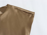 Plus Minus Co Satin Party Evening Women Midi Dress Elegant Keyhole Back A-Line Robe Sleeveless Female Long Dresses, view 2