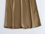Plus Minus Co Satin Party Evening Women Midi Dress Elegant Keyhole Back A-Line Robe Sleeveless Female Long Dresses, view 3