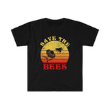 Plus Minus Co Save The Bees Retro Sunset, Save The Bees, Bee In Love, Hello Bees, Beekeeper Gift, Bee Lover Shirt, Nature Lover, Come Along, I Like Bees, view 2