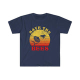 Plus Minus Co Save The Bees Retro Sunset, Save The Bees, Bee In Love, Hello Bees, Beekeeper Gift, Bee Lover Shirt, Nature Lover, Come Along, I Like Bees, view 3