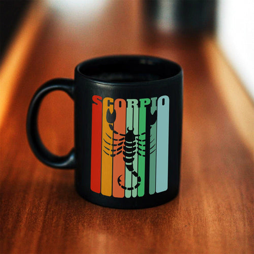 Plus Minus Co Scorpio Black Mug || Scorpio Woman Mug || Scorpio Queen Mug || Classic Scorpio Mug || Scorpio Red, Orange, Green And Black Mug || October