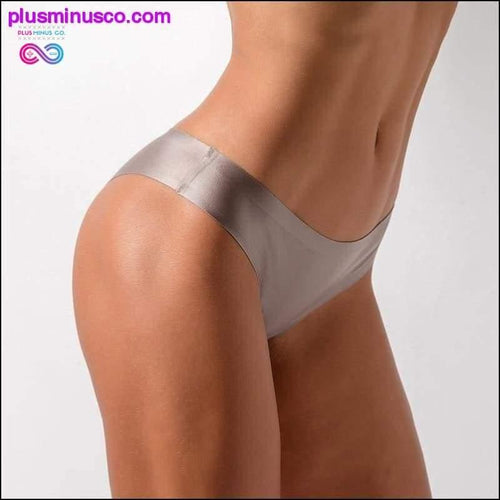 Plus Minus Co Seamless Lady Thong Soft Ice Silk G String Low Waist Women
