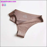 Plus Minus Co Seamless Lady Thong Soft Ice Silk G String Low Waist Women, view 3