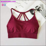 Plus Minus Co Seamless Sports Bra Active Wear For Fitness Cross Tops, view 3