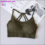 Plus Minus Co Seamless Sports Bra Top Yoga Active Wear For Fitness Gym, view 4