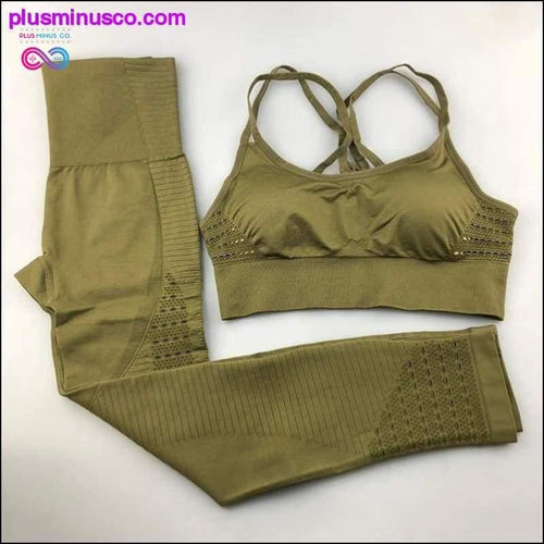 Plus Minus Co Seamless Yoga Set Women Fitness Clothing Sportswear Woman