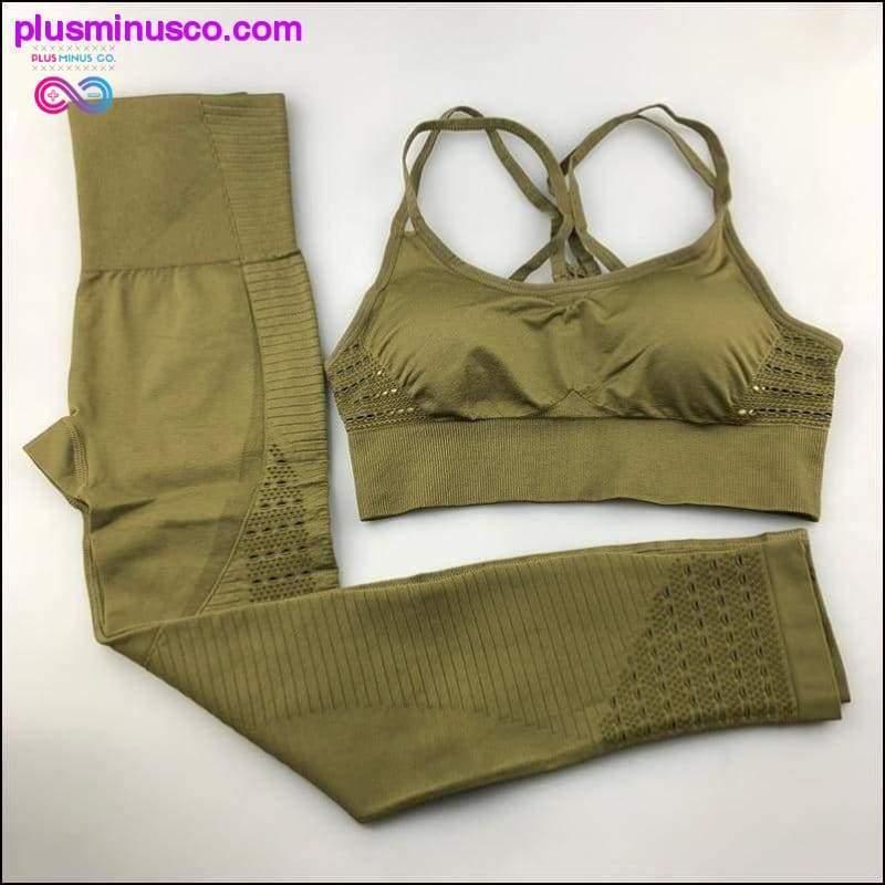 Plus Minus Co Seamless Yoga Set Women Fitness Clothing Sportswear Woman