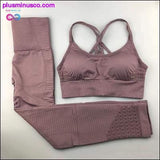 Plus Minus Co Seamless Yoga Set Women Fitness Clothing Sportswear Woman, view 3